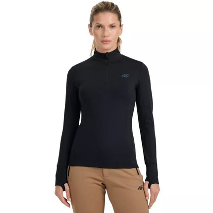Women's thermal sweatshirt 4F F098 deep black 4FWAW25UBRUF098 20S