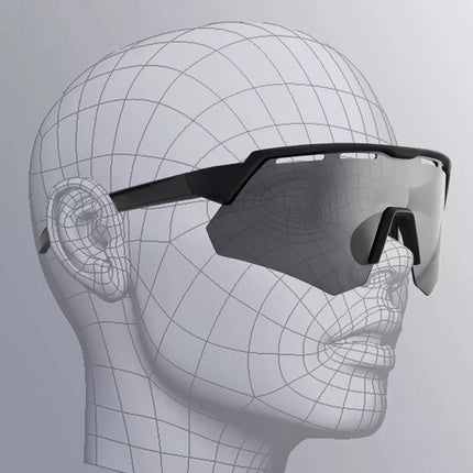 Rockbros Polarized Cycling Glasses with UV Protection and Corrective Insert - Gray