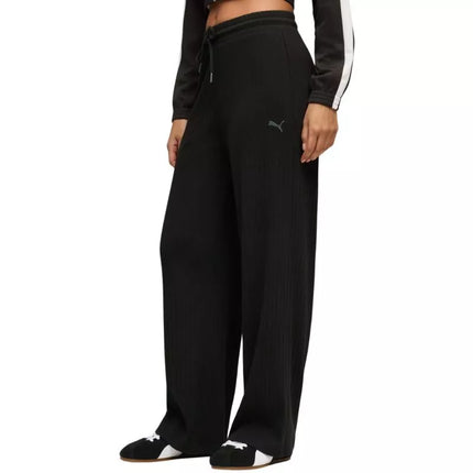 Puma HER Comfort High-Waist Wide Leg Women's Pants Black 693284 01