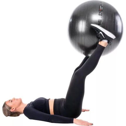 Fitneso kamuolys 65 cm juodas Pure 2 Improve