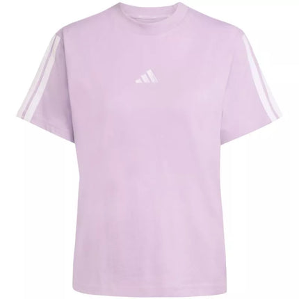 adidas Essentials Medvilniniai 3 Dryžu Moteriški Marškinėliai Šviesiai Violetiniai JV7362