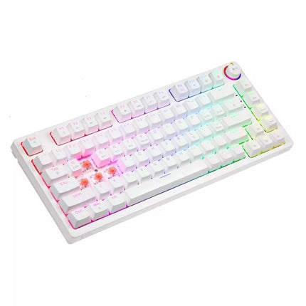 SAVIO PHENIX belaidė mechaninė klaviatūra, balta, GATERON RED PRO, ABS