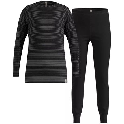 Odlo ilgas ACTIVE WARM ECO SET vaikiškas apatinių komplektas, dydis 116cm, juoda-pilka