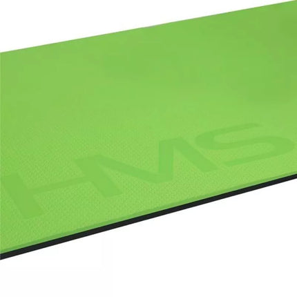 HMS Premium MFK03 Žalia-Juoda Klubo Fitneso Kilimėlis Su Skylutėmis