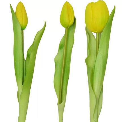 BOUQUET OF 7 YELLOW TULIPS 31 CM LIFE-LIKE SPRING DECORATION