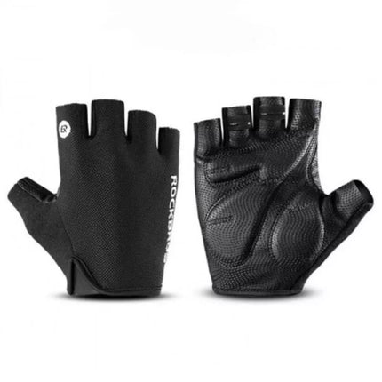 Rockbros S106BK dviračių pirštinės, dydis L - juodos