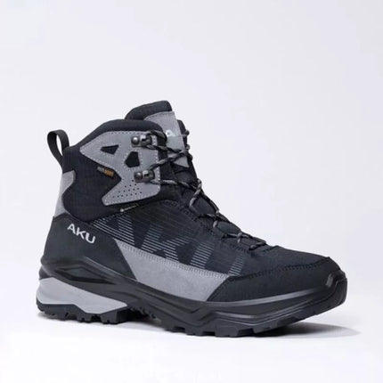 Vyriški trekingo sportiniai batai Adapta Gore-tex odiniai pilki juodi Aku