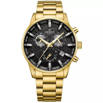 Men's Watch Giewont Chronograph Sapphire Gold Black GW4580-B4