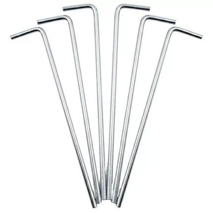 PALAPINĖS KUOLIUKAI METALINIAI 18CM 6 VNT. RINKINYS ENERO CAMP