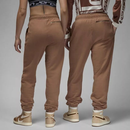 Air Jordan Wordmark Fleece Tracksuit Bottoms Brown - FZ3954-223