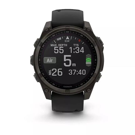 Garmin Fenix 8 Saulės Safyrinis Titano Anglies Pilkos Laikrodis