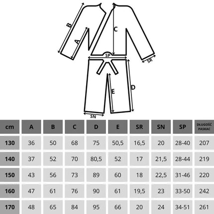 ENERO JUDO AIKIDO KIMONO 150CM WHITE