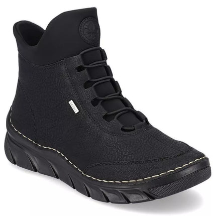 Women's insulated black ankle boots Rieker 55069-00