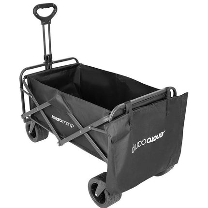 DELUXE FOLDABLE TRAVEL AND BEACH STROLLER 90x57x73-96CM WITH HANDLE BLACK