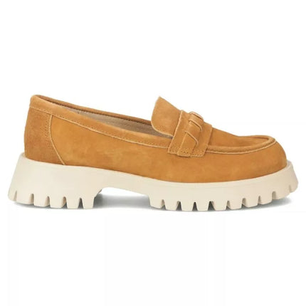 Women's leather suede brogues, camel, Filippo DP7554