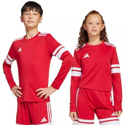 adidas Squadra 25 Vaikiškas džersis ilgomis rankovėmis, raudonas ir baltas JJ0041