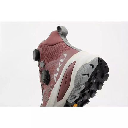 Madingi rožiniai ir pilki moteriški sportiniai trekingo batai Aku Furiosa BOA GTX Vibram