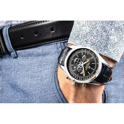 Men's Watch Giewont Chronograph Sapphire Silver Black GW7650-A2