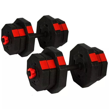 ENERO FIT ADJUSTABLE TRAINING DUMBBELLS 2x10KG WITH BARBELL FUNCTION