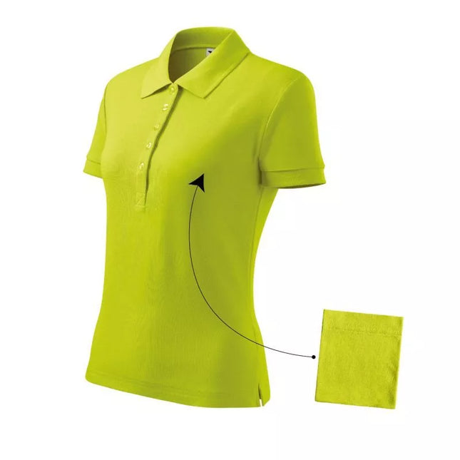 Malfini Cotton W MLI-21362 medžio anglies spalvos polo marškinėliai