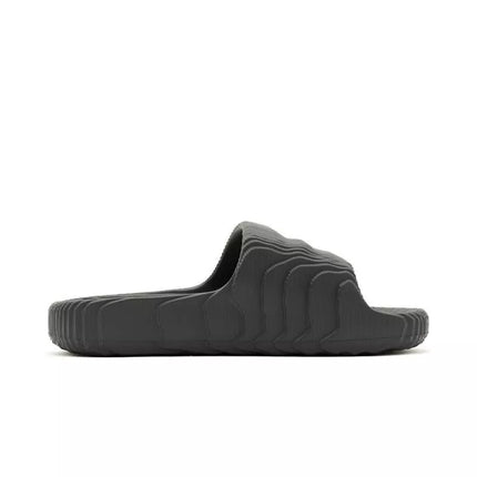 Vyriškos "adidas" Adilette 22 pilkos "Grey Five" stiliaus šlepetės, madingos vasarai, juodos (HP6522)
