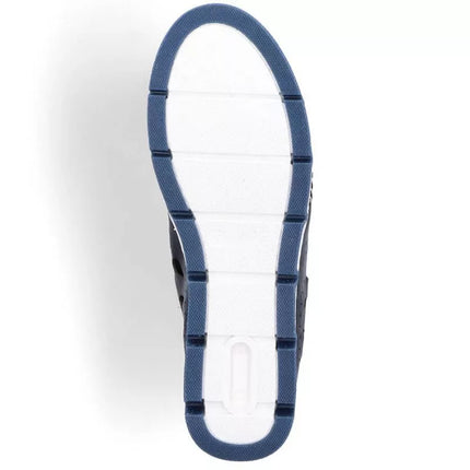 Rieker W RKR652 tamsiai mėlyni atviri odiniai batai