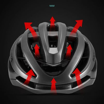 Rockbros HC-58BK-M Bike Helmet 55-58 cm - Black and Gray