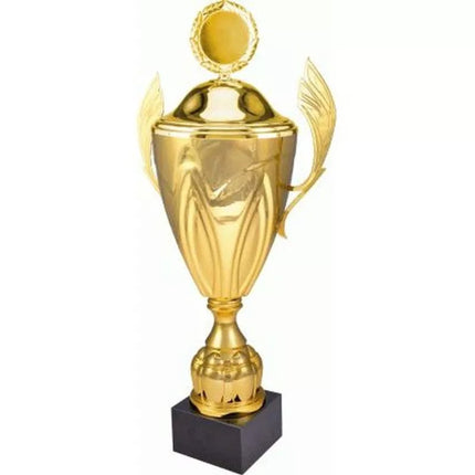 Gold metal cup with lid 4126/DP
