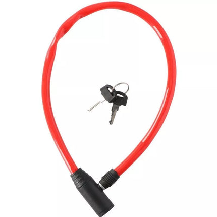 DUNLOP BIKE LOCK CABLE LOCK 0.4x65CM RED