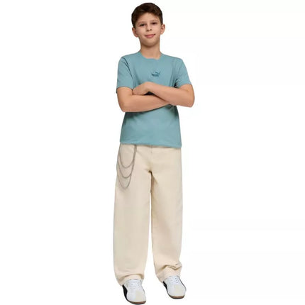 Puma ESS Small No. 1 Logo Centered Tee for Kids Blue 692975 47