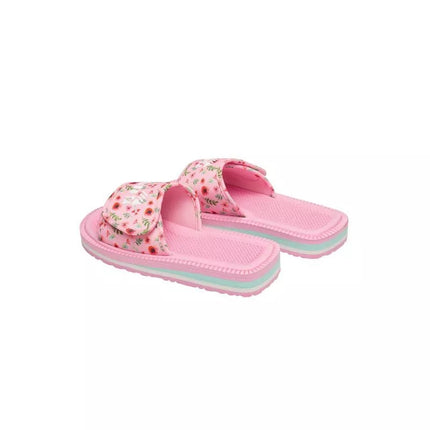 Kubota Velcro Flip Flops Multicolor Floral Pink K25SS-100-001-28-1