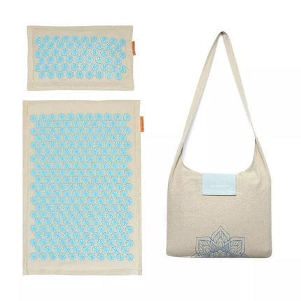 Akupresūros kilimėlis + pagalvėlė SMJ sport YG009 Premium Eco (linas, kokosas, grikių lukštai)