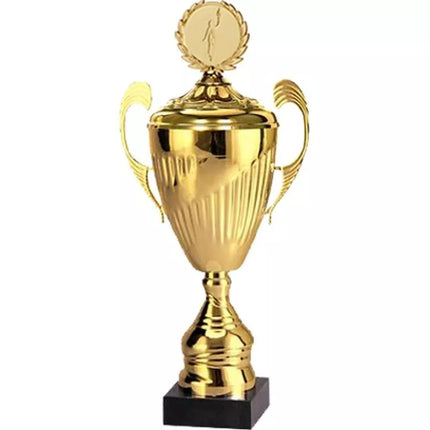 Gold metal cup with lid 7098/DP