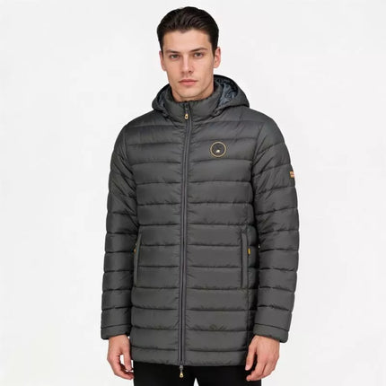 Geographical Norway men's jacket AMIGOMAP LONG HOOD DB DGREY MEN 233 DARK GRAY (WZ5086H/GN-GRIS FONCÉ)