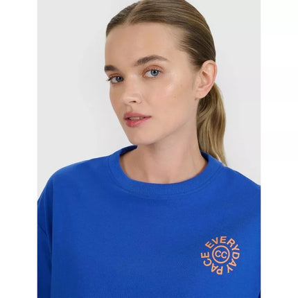 Women's oversize printed T-shirt 4F 4FWSS25TTSHF1993-36S