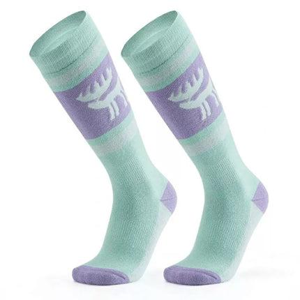 Qunature 037202 slidinėjimo kojinės dydis 43-48 (L/XL) - violetinės-žalios