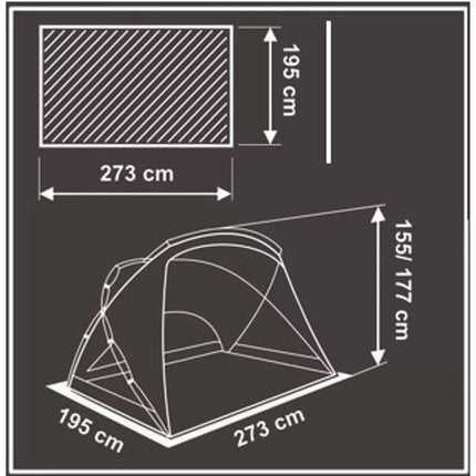 PAPLŪDIMIO IR SODO PAVILJONAS XXL 273X195X175/155CM