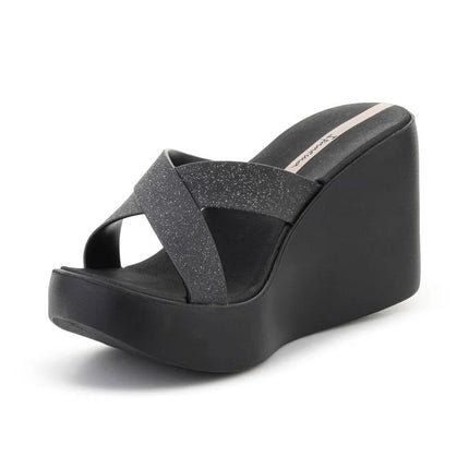 IPANEMA HIGH FASHION II SLIDE FEM BLACK/GLITTER/BEIGE 83646-BQ589