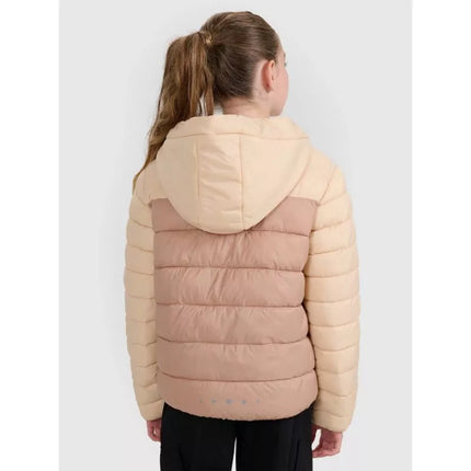 Girls' down jacket with synthetic filling 4F 4FJRAW25TDJAF0771-83S