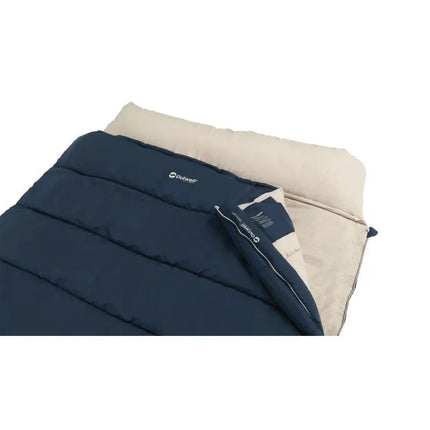 Outwell Contour Lux Double Adult Rectangular Polyester Sleeping Bag Blue