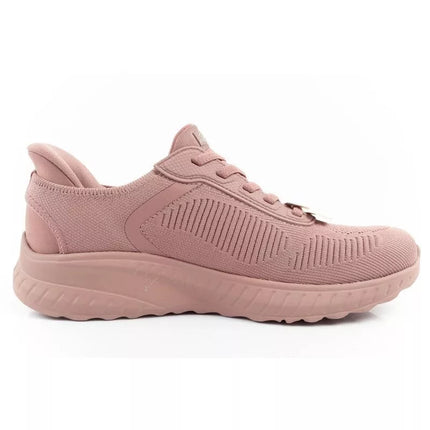 Skechers Bobs Squad-Chaos moteriški patogūs SLIP-INS rožiniai sportbačiai