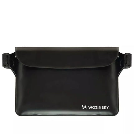 Wozinsky WWS-01 Vandeniui atsparus PVC juosmens krepšys - Juodas