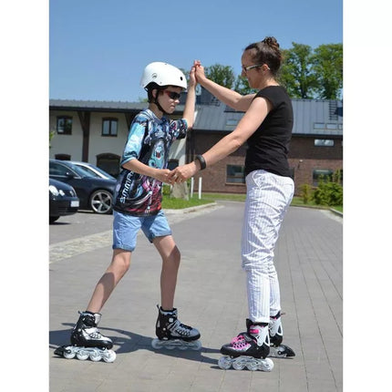 ENERO PRO LED ROLLER SKATES 4IN1 38-41 PINK-GRAY