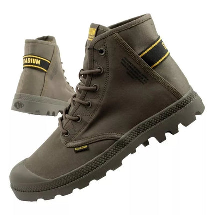 Vyriški Palladium Pampa Hi Dare II aukštos aulinės sportbačiai chaki