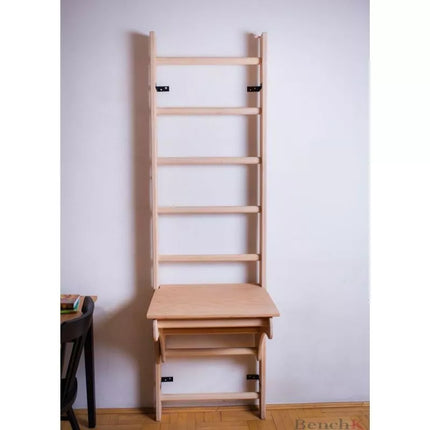 WOODEN PULL-UP LADDER WITH DESK BENCHK 112
