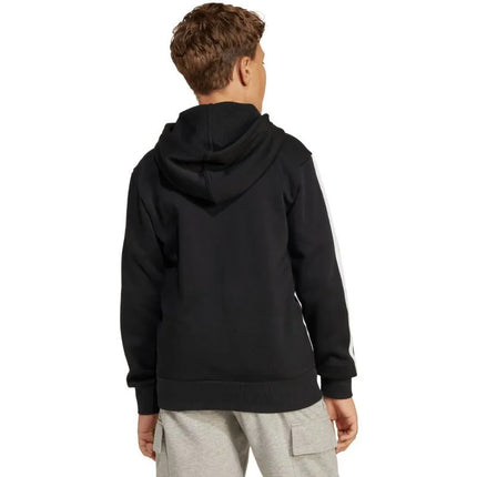 adidas Essentials Full-Zip Kids' Sweatshirt Black and White JD6494