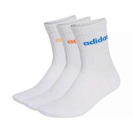 adidas Linear Crew Cushioned Socks 3 Pairs white KD1717