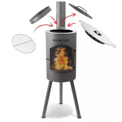 Bonfeu Bongiano Sp 3001 sodo židinys, juodas