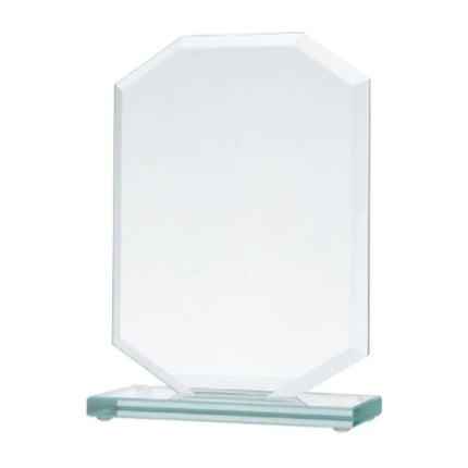 Glass trophy with a broken base