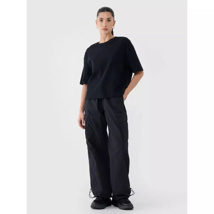Moteriški paprasto kirpimo marškinėliai "waffle knit" 4F 4FRSS25TTSHF2651-20S